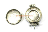 Tibetan "KALACHAKRA" Prayer Box Ghau Amulet Pendant with Turquoise & Coral Inlays - Ethnic Ghau Pendant - Om Aum Ohm - WM7273