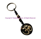 Ethnic Handmade Carved Om Mantra Design Keychain Keyring - Handmade Ethnic Keychains - KC108