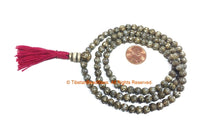 Tibetan 6mm Conch Mala Prayer Beads with Om Mani Mantra - Om Mani Peme Hung - Tibetan Prayer Beads Mala Supplies - PB108
