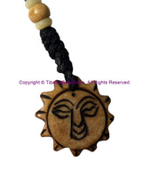 Ethnic Handmade Carved Surya Sun Design Keychain Keyring - Handmade Ethnic Keychains - KC110