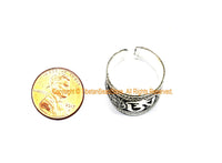 Adjustable Tibetan "OM" Mantra Filigree Floral Tibetan Ring - Adjustable Size Unisex Ring Nepalese Tibetan Jewelry - R300
