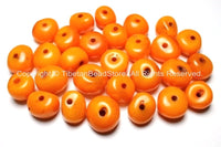 2 Beads - Tibetan Amber Copal Resin Beads - Ethnic Tribal Amber Copal Beads - A34-2