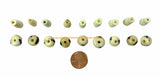 1 SET - Tibetan Inlaid White Bone Guru Bead Set - Tibetan White Bone Guru Bead & Cap - Mala Making Supply - GB8B-1