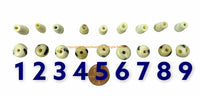1 SET - Tibetan Inlaid White Bone Guru Bead Set - Tibetan White Bone Guru Bead & Cap - Mala Making Supply - GB8B-1