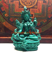 Beautiful Green Tara Statue from Nepal - Buddhist Tara Statue 5" - Dharma Altar Supplies - HC141