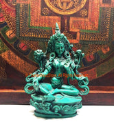 Beautiful Green Tara Statue from Nepal - Buddhist Tara Statue 4.25" - Dharma Altar Supplies - HC142