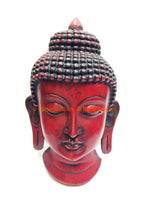 Buddha Head - 6.5" Handmade Buddha Head Wall Hanging - Buddha Mask - Meditation Supplies - HC153
