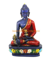 5.5" Handpainted Medicine Buddha Statue - Tibetan Buddha Statue - HC54