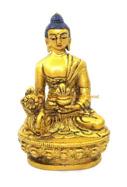 Tibetan Buddha Handpainted Statue - 4 1/2" Buddha Statue - HC55