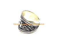 Adjustable Tibetan "OM" Mantra Filigree Floral Tibetan Ring - Adjustable Size Unisex Ring Nepalese Tibetan Jewelry - R300