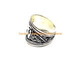 Adjustable Tibetan "OM" Mantra Filigree Floral Tibetan Ring - Adjustable Size Unisex Ring Nepalese Tibetan Jewelry - R300