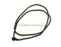 Handwoven Cord Necklace 4mm Thick Cord 26" Necklace by TibetanBeadStore - Unisex Boho Surfer Jewelry Cord Choker © TibetanBeadStore - BK34D