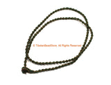 Handwoven Cord Necklace 4mm Thick Cord 26" Necklace by TibetanBeadStore - Unisex Boho Surfer Jewelry Cord Choker © TibetanBeadStore - BK34D
