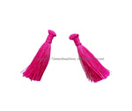 2 TASSELS Crimson Pink Tassels - Handmade Boho Tassels Bag Tassels Mala Tassels - Craft Tassels - T230-2