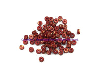 75 BEADS Dark Red & White Bone Beads- Handmade Beads Ethnic Bone Beads Tibetan Bead Store - B3218-75