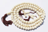 108 beads - 10MM Tibetan White Bone Mala Prayer Beads with Bone Bell & Vajra Counters - Tibetan Mala Beads - Mala Making Supplies - PB75
