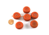 2 BEADS - BIG Tibetan Red Coral Resin Beads - Ethnic Tribal Resin Coral Beads - Ethnic Beads - Nepalese Tibetan Beads - B3304-2