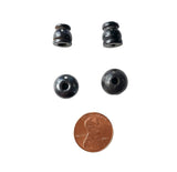2 SETS - Black Tibetan Guru Bead Sets - Tibetan Mala Guru Beads - 3 Hole Guru Beads - Mala Making Supply - GB100H-2