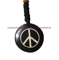 Ethnic Handmade Carved Peace Symbol Keychain Keyring - Handmade Ethnic Keychains - KC111