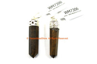 Tigers Eye Pendant with Silver Plated Bail - Pencil Point Pendant - Small Pencil Point Tigers Eye Pendant - Tibetan Point Pendant - WM7306