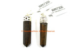 Tigers Eye Pendant with Silver Plated Bail - Pencil Point Pendant - Small Pencil Point Tigers Eye Pendant - Tibetan Point Pendant - WM7306