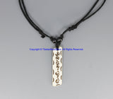Adjustable Tibetan OM Mani Mantra Bone Necklace - Handmade Tibetan Jewelry- Unisex Jewelry - Necklace- TibetanBeadStore- WM7939