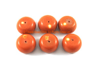 2 BEADS - BIG Tibetan Red Coral Resin Beads - Ethnic Tribal Resin Coral Beads - Ethnic Beads - Nepalese Tibetan Beads - B3304-2