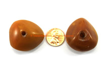 4 BEADS Medium Tibetan Amber Copal Resin Beads - Ethnic Tibetan Copal Amber Resin Beads - TibetanBeadStore - B3334
