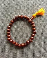 Elastic Tibetan Wood Wrist Mala Bracelet- 27 BEADS- Tibetan Beads Prayer Beads Yoga Bracelet Tribal Mala Bracelet- Boho Bracelet- C200