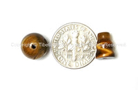 5 SETS Tibetan Tigers Eye Guru Bead Set- 3 Hole Guru Beads Sets- Mala Making Supplies-Buddhist Guru Beads- Tibetan Guru Beads - GB21-5