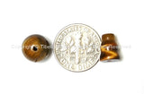 5 SETS Tibetan Tigers Eye Guru Bead Set- 3 Hole Guru Beads Sets- Mala Making Supplies-Buddhist Guru Beads- Tibetan Guru Beads - GB21-5