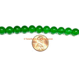 8mm Green Jade Beads - 1 STRAND - Round Green Jade Beads - 15 Inches - Approx 52 Beads Per Strand - Jewelry Bead Supplies - GM97