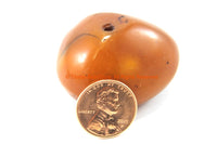 3 BEADS LARGE Tibetan Amber Copal Resin Beads - Ethnic Tibetan Honey Amber Resin Beads - TibetanBeadStore - B3324