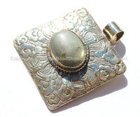 OOAK Ethnic Tibetan Pendant with Repousse Carved Dragon Details & Turquoise, Coral Inlays - Tibetan Pendant - Tibetan Jewelry - WM5269