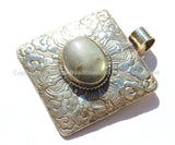 OOAK Ethnic Tibetan Pendant with Repousse Carved Dragon Details & Turquoise, Coral Inlays - Tibetan Pendant - Tibetan Jewelry - WM5269