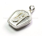 Fine Quality Tibetan OM Mantra Ghau Prayer Box Silver-Plated Amulet Pendant - Om Aum Ohm - Tibetan Meditation Buddhist Jewelry - WM3058