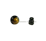 1 Set - 10mm Size Natural Tigers Eye Tibetan 3 Hole Guru Bead Set - Guru Beads - Mala Making Supplies - GB21B-1
