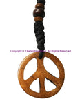 Ethnic Handmade Carved Peace Symbol Keychain Keyring - Handmade Ethnic Keychains - KC115