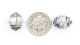 4 beads - Tibetan White Crackle Resin Beads with Tibetan Silver Caps - Tibetan Beads Pendants Jewelry - TibetanBeadStore - B901-4
