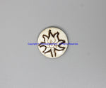 Ethnic Tibetan Lotus Flower Design Bone Charm Pendant - Handmade Tribal Floral Bone Pendant - WM7929-1