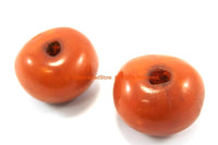 2 BEADS LARGE Tibetan Amber Copal Resin Beads - Ethnic Tibetan Copal Amber Resin Beads - TibetanBeadStore - B3328