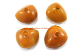 4 BEADS Medium Tibetan Amber Copal Resin Beads - Ethnic Tibetan Copal Amber Resin Beads - TibetanBeadStore - B3336