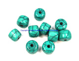 4 BEADS Blue Crackle Resin Beads - Blue Color Resin Beads - Big Turquoise Blue Color Beads - B3204-4