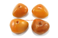 4 BEADS Medium Tibetan Amber Copal Resin Beads - Ethnic Tibetan Copal Amber Resin Beads - TibetanBeadStore - B3334