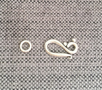 Hook Clasp Sets - 3 SETS Silver Finish Metal Hook and Eye Clasp Sets - Jewelry Making Supplies - Findings - Clasps - F98-3