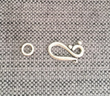 Hook Clasp Sets - 3 SETS Silver Finish Metal Hook and Eye Clasp Sets - Jewelry Making Supplies - Findings - Clasps - F98-3