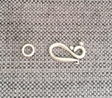 Hook Clasp Sets - 5 SETS Silver Finish Metal Hook and Eye Clasp Sets - Jewelry Making Supplies - Findings - Clasps - F98-5