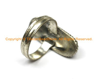 Ethnic Tibetan Dzi Ring (SIZE 8) Tibetan Ring Amulet Ring Nepalese Ring Nepal Boho Unisex Ring Tibetan Jewelry- R250B-8