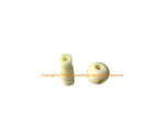 1 SET - Ivory White Bone Tibetan Guru Bead Set - White Bone 3 Hole Guru Bead & Cap - Prayer Mala Making Supply - GB93D