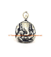 Ganesha Charm Pendant - TibetanBeadStore Nepal Tibetan Ganesh Charm Pendant - Handmade Ethnic Jewelry - WM1064N